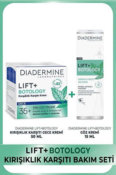 Diadermine Lift Botology Kırışıklık Karşıtı Gece Kremi 50ml Göz Kremi 15ml