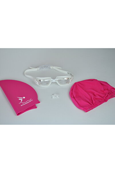 BCFSWİMSPORTS نظارات السباحة الاحترافية المقاومة للضباب (مع جهاز الأنف الاحتي...