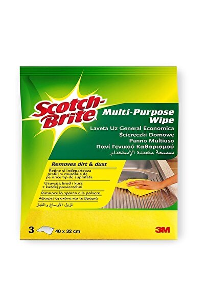 Scotch -brite Genel Kullanım Amaçlı Renkli Bez (SARI/PEMBE/MAVİ), 3 Adet