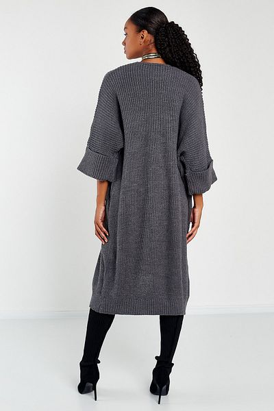 Hopoi Women's Open Front Cardigan with Double Sleeve Pockets