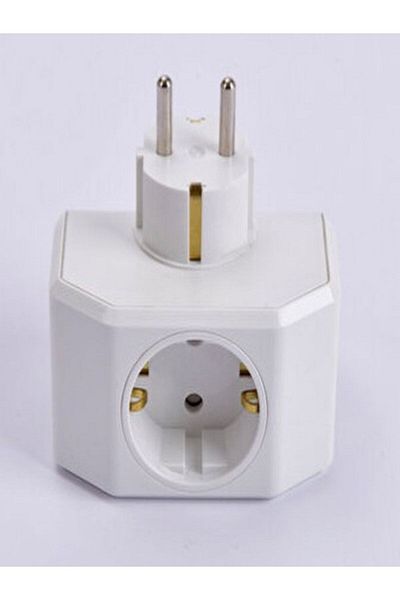 KADERTEKNO EARTHED 3-PIECE PLUG-PRISE WHITE YONCA PLUS (CHILD PROTECTED) KDR90303003