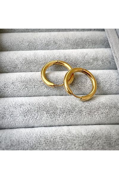 Lotus Atelier Hoop Steel Earrings