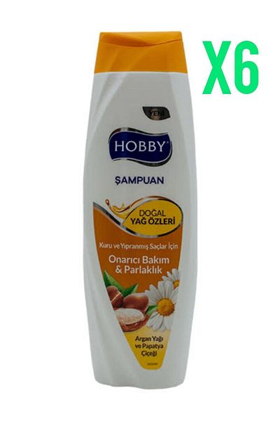 Hobby Argan Oil and Chamomile Flower Shampoo - 600ml×6 Pieces