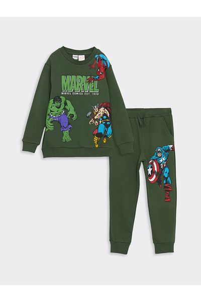 LC Waikiki Lcw Детски анцуг за момче с принт Green Hulk