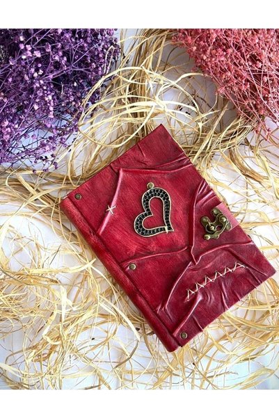 GUETTA Handmade Genuine Leather Daily Diary Notebook, Shamu Paper Heart, Gift