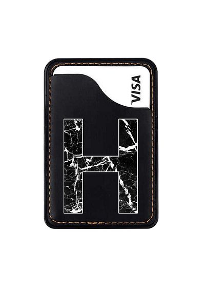 omix X300 X400 X500 X600 X700 X5 X6 X7 X3 X6 X7 Leather Card Holder Case Letter H Marble