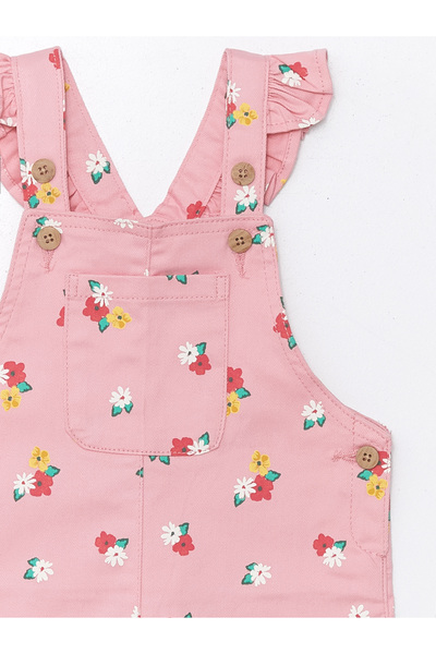 LC Waikiki Solopet s květinovým vzorem pro holčičku - čtvercový límec