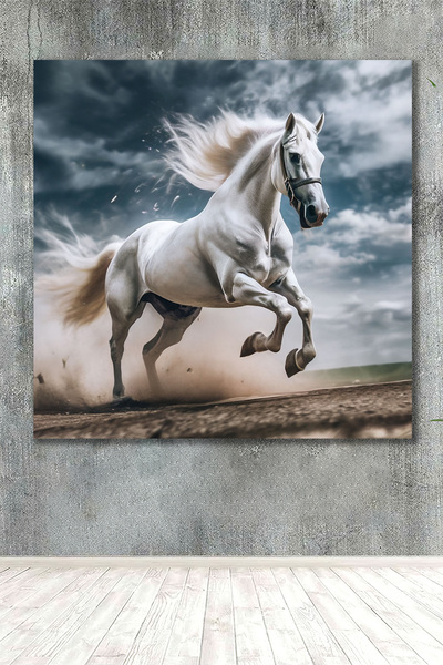PrintiesPlus Modern Soyut Dekoratif Şaha Kalkmış At