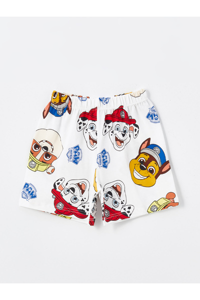 LC Waikiki Kisfiú pizsama szett rövidnadrággal - Crew nyakú, rövid ujjú, Paw Patrol nyomattal