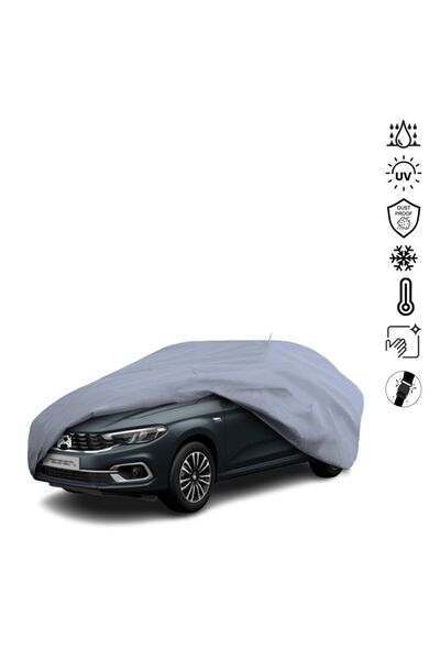 Teksin FİAT EGEA SEDAN 356 (2020-) Araba Brandası Miflonlu Su Geçirmez 4 Mevs...