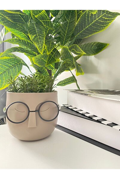 Professor Grass Man Artificial Flower with Decorative Glasses 1 Piece