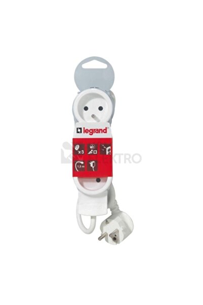 Legrand UPS Üçlü Grup Priz 3x5mm2, 1,5MT , beyaz, 3500 watt, 230V 050051