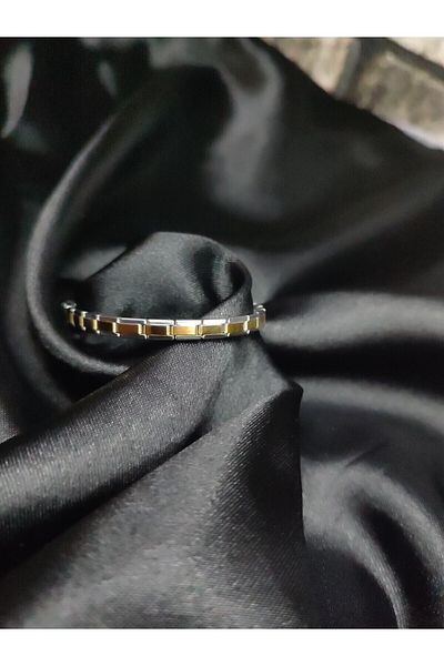 Gracee Italian Nomi Thin Charm - No Lettering, Bezel and Body Gold Color Steel Bracelet