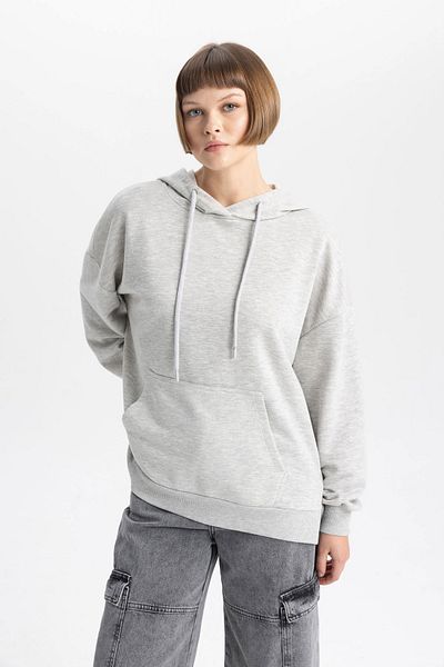 DeFacto Oversize mikina Polo s výstřihem