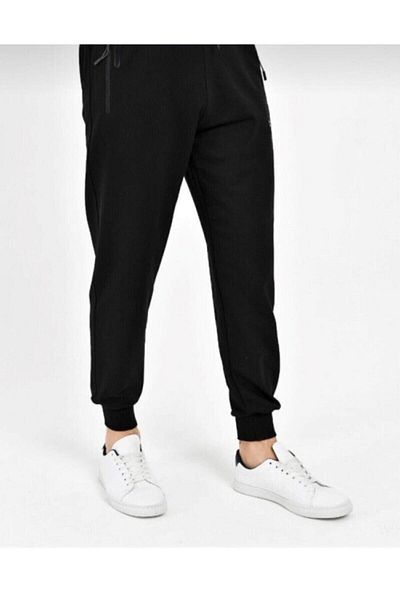DYNAMO Men's Black Leg and Elastic Waist Single Bottom Tracksuit Klr Gym As-106