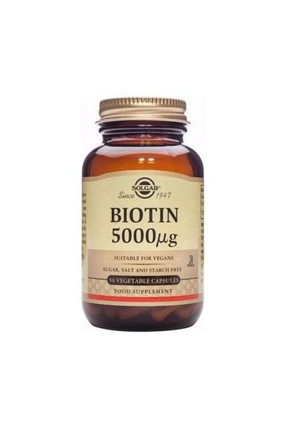 Solgar Biotin 5000 Mcg 50 Capsules+ Ester-c Plus 500 Mg 50 Capsules