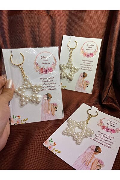 Genel Markalar İnci Anahtarlık (20 Adet ) Söz Nişan Nikah Düğün Kına Hediyelik