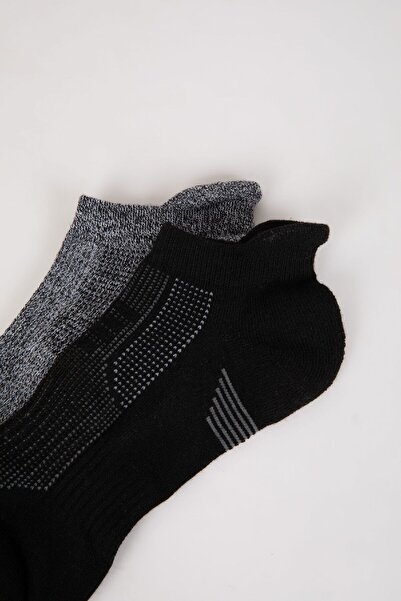 DeFacto Men's 2-Piece Cotton Short Sports Socks C6738Axns