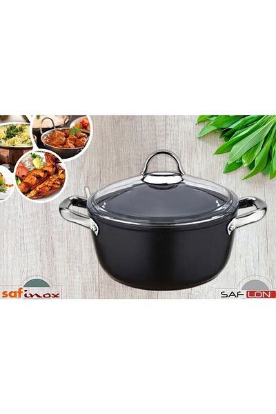 SAFLON Titanium Coated 28 Cm Deep Pot 7.5 Liters