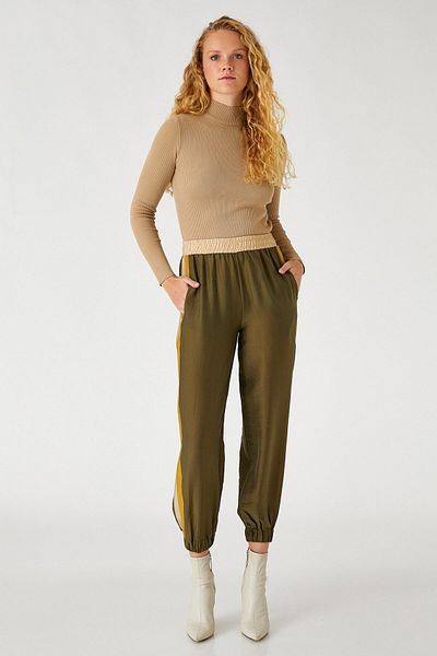 Koton Women's Khaki Trousers 3WAK40003PW
