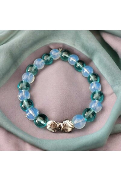 feyza collection سوار من الخرز الزجاجي المعدني المشكل