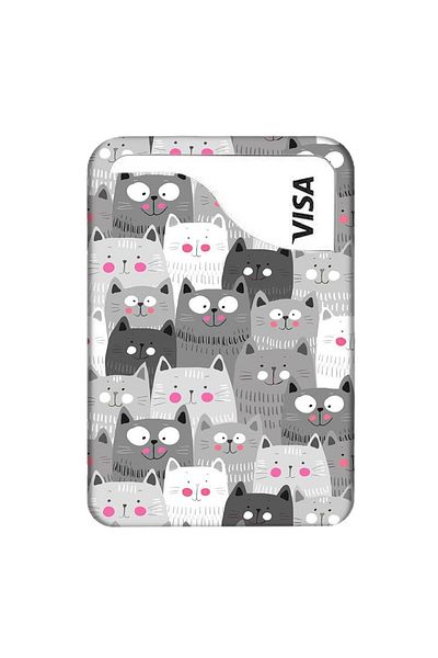 omix X300 X400 X500 X600 X700 X5 X6 X7 X3 X6 X7 Leather Card Holder Case Cats