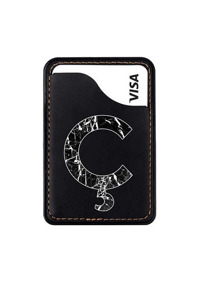 omix X300 X400 X500 X600 X700 X5 X6 X7 X3 X6 X7 Leather Card Holder Case Letter C Marble