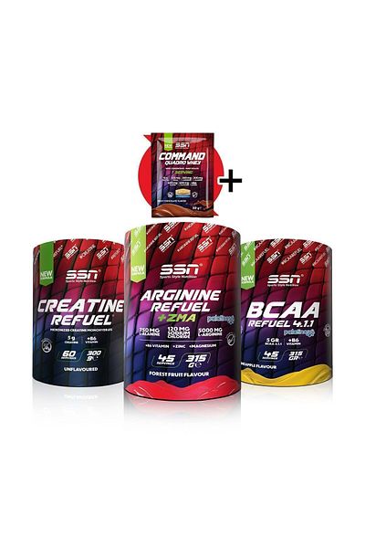 SSN Sports Style Nutrition Amino Combination 5 - Bcaa 315 Gr, Creatine and Arginine Powder