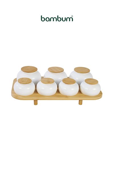 Bambum 7-Piece Simple Spice Set - with Stand