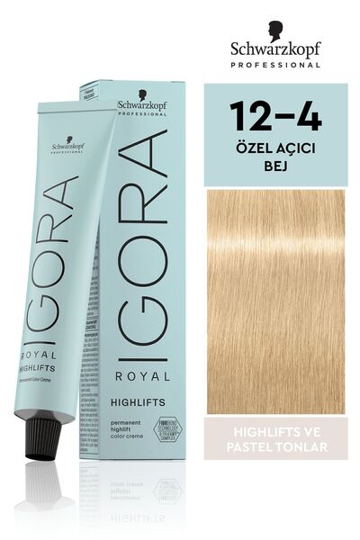 Igora Royal Highlifts Pastel Tonlar 12-4 Özel Açıcı - Bej 60ml