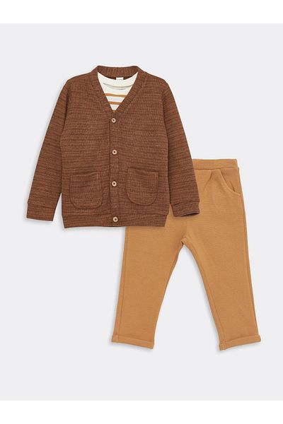 LC Waikiki 3-Piece Crew Neck Suit for Baby Boy