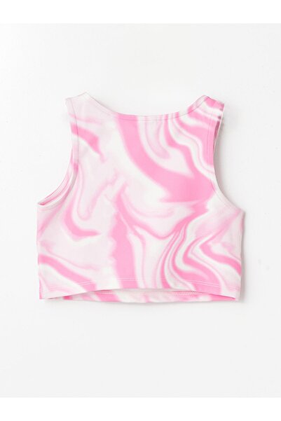 LC Waikiki Crew Neck Tie-Dye Patterned Athlete and Leggings Set for Girls