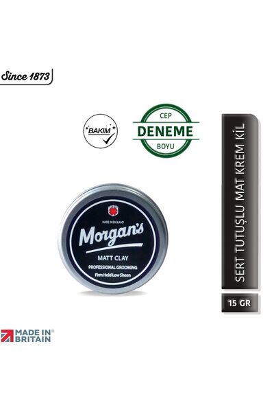 Morgan's Pomade Morgan's Matt Clay Smooth Firm Hold - Güçlü Tutuş Sağlayan Kil 15 Gr (deneme Cep Boy)