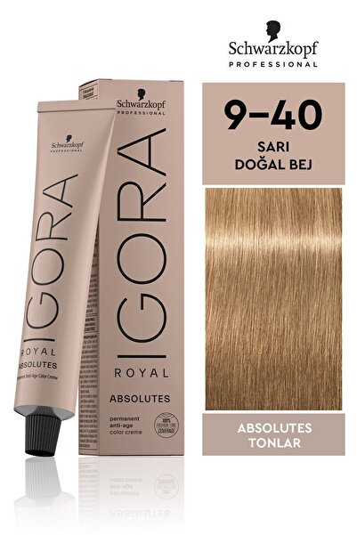 Igora Royal Absolutes Tonlar 9-40 Sarı - Doğal Bej Saç Boyası 60ml