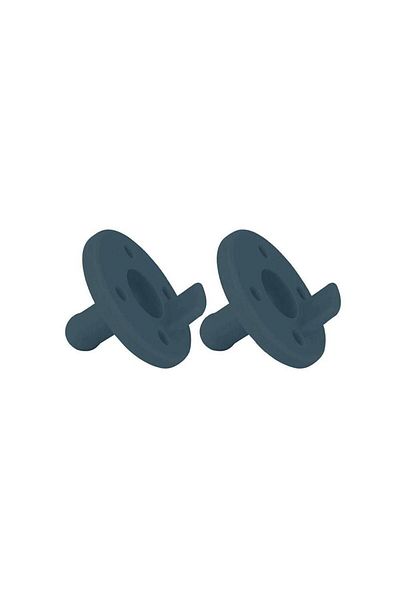 OiOi Emzix Silicone 2-Piece 0 Month Pacifier Dark Blue