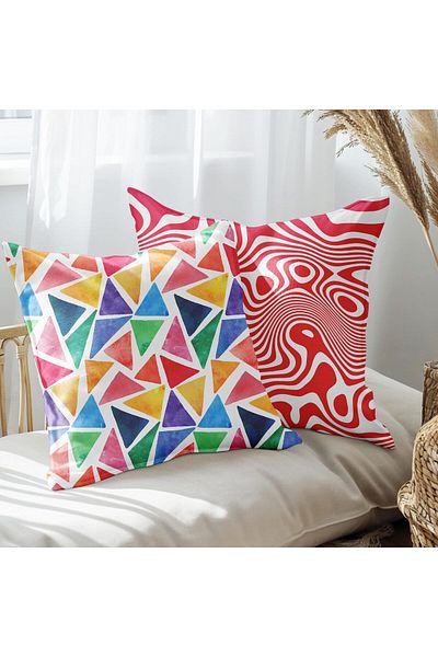 EJOYA Set de perne din 2 piese cu design modern - 45 cm interior și husă de pernă 113551