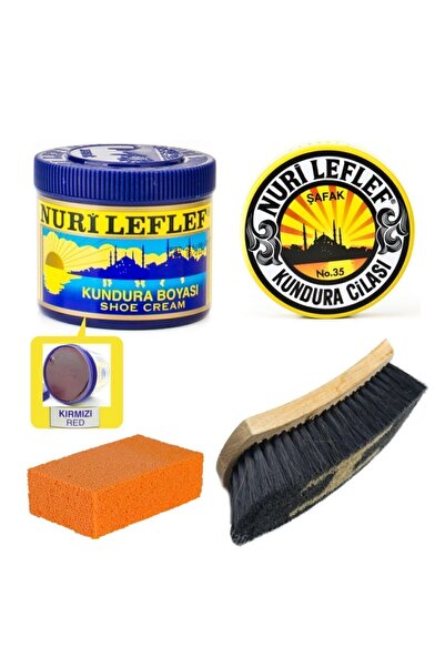 Nuri Leflef Special Bordo Ayakkabı Bakım Boyası Seti (4 PARÇA)