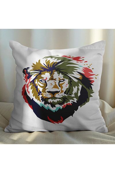 EJOYA Σετ μαξιλαριών 2 τεμαχίων Lion Design - 45cm Εσωτερικό και Μαξιλαροθήκη 113528