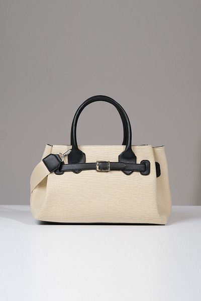 Çantacımstore Kosta Leather Women's Shopper Bag - Straw Syh-Byz