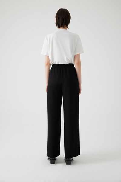Exquise Wide Leg Regular Trousers - Elastic Waisted