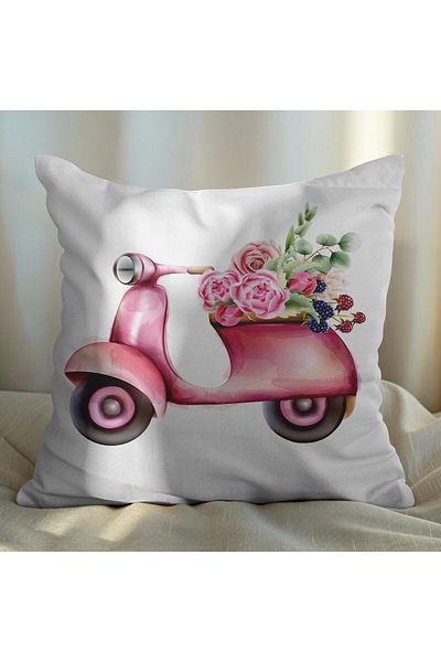 EJOYA Vespa Designed Floral Patterned 2-piece Pillow Set - 45cm 113479