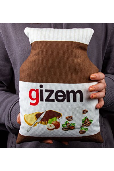 EJOYA Kişiye Özel Isimli Çikolata Kavanozu Şirin Yastık