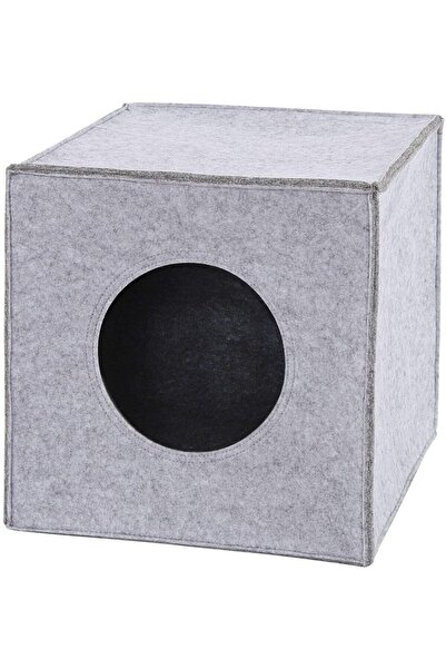 YUNUSOĞLU HOME Gray Foldable Felt Cat Nest Organizer