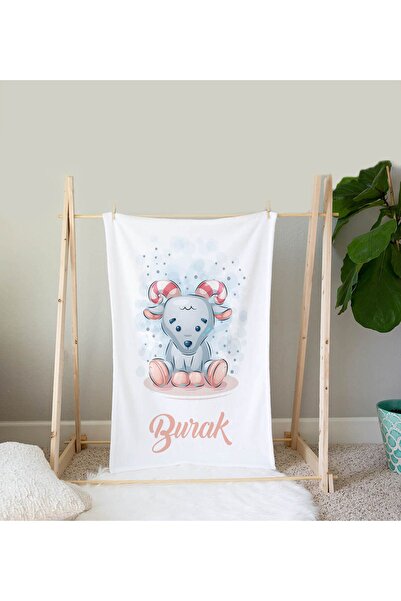 EJOYA Kişiye Özel Isimli Polar Bebek Battaniyesi 90086