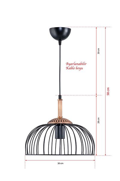 DEDE Single Basket Pendant Lamp Copper