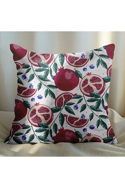 EJOYA Set de 2 perne cu design de rodie și flori - 45 cm 113478
