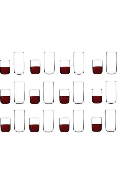 Paşabahçe Iconic 24 Piece Glass Set Short 280cc - Long 365 Cc