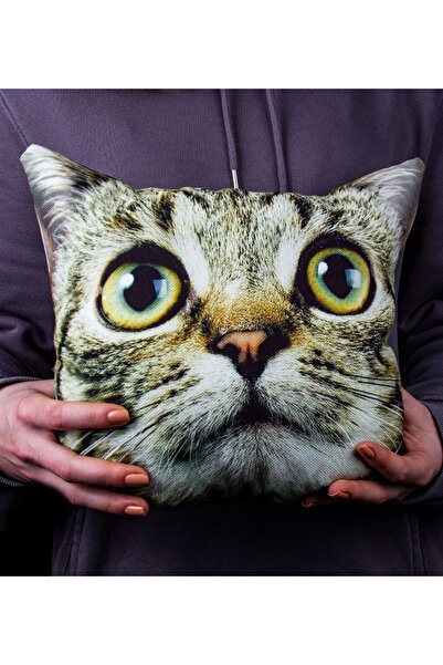 EJOYA Kedi Yüzü Şirin Yastık