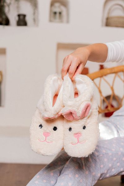 Slipcat Home Boots Εκρού-λευκό Χρώμα Γυναικείες μπότες για το σπίτι Παιδικές παντόφλες Home Boots