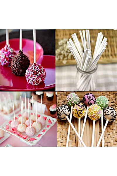 adin tasarım Lollipop Cake Cakepops Making Set 201 Pieces Pop Cake Cake Pops Bag Lollipop Stick Ribbon